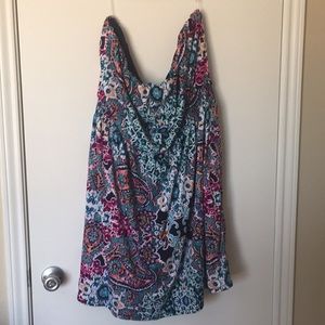 Colorful strapless dress